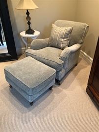 Lee Industries chenille upholstered chair and ottoman originally $4500  asking $760