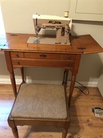 Singer Sewing Machine & Stool
