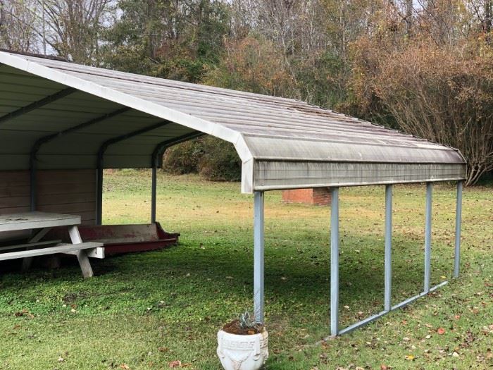 Metal Carport. Buyer must remove.