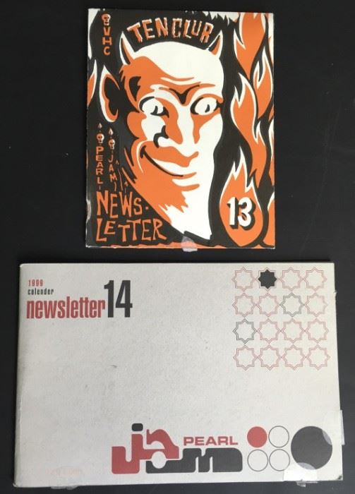 Pearl Jam Ten Club Fan Club Newsletters 13 & 14, rare and out of print.
