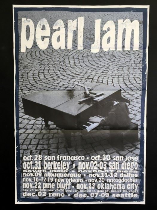 Pearl Jam concert poster by Ames Bros.