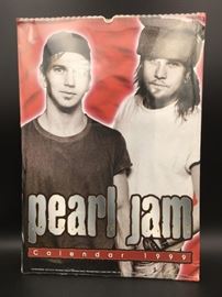 Rare Pearl Jam calendar from 1999 by UK publisher Oliver Books, unused in original packaging.