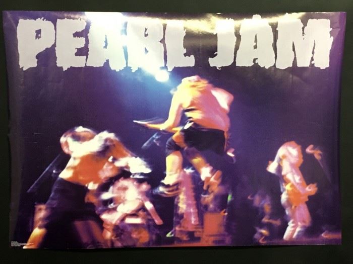 Rare 1992 Pearl Jam concert poster by Chris Cuffaro