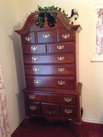 Handsome high boy dresser with plenty of storage