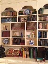 Books, blue & white selections, and other figurines
