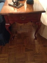 One of two Queen Anne side tables
