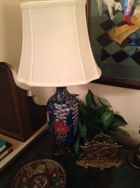 Another good-looking lamp; brass letter holder