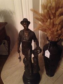 Stately bronze statue