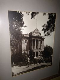 Framed picture of the historic Smith County Court House, Tyler, Texas
