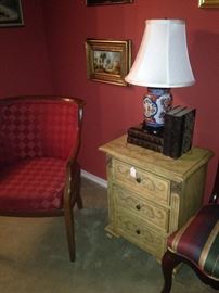 One of two Asian lamps