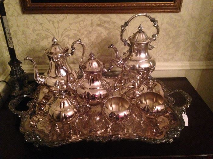 Gorgeous silver plate tea set