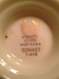 Lenox "Sonnet" china - made in the USA