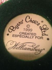 Byers' Choice-1999 created especially for Williamsburg