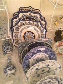 Blue & white plates