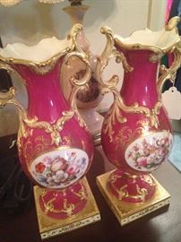 Exquisite pair of vintage vases