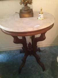 Marble top antique table