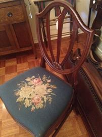 Lovely chair with floral seat