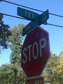 Get ready to stop when you get near Amherst and Fry.