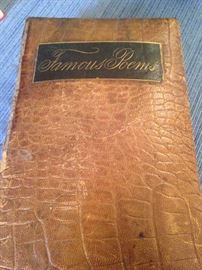 "Famous Poems" - leather bound (as is) 1887