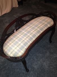 Quite unique antique vanity bench