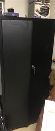 2 Black Metal Storage cabinets