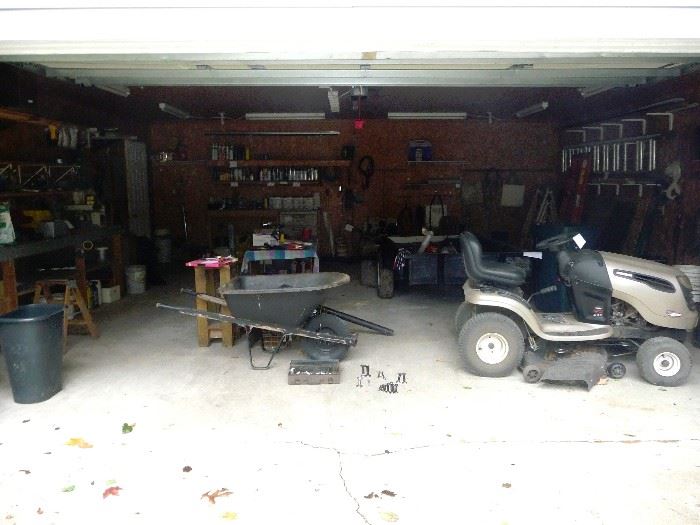 craftsman mower ( one of 2 garages )