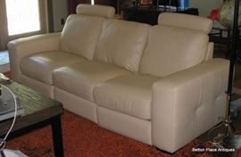 LEMON color Power Reclining 100% leather Sofa.Purchased from Stylehouse in 2016 