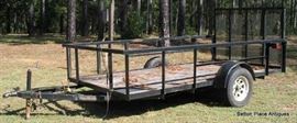 Single Axle Trailer 6 x 12 ft bed with 6 x 4 drop loading ramp