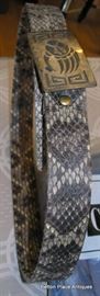 Snakeskin Belt with Sterling Silver Buckle