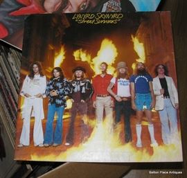 One of many immaculate LPs in this Sale, Lynyrd Skynyrd Album with burning Plane, no scratches, first printing. 
