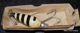 Springfield Novelties "barber" Lure in box, Box shown next photo