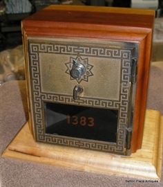 Post office box front