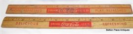 Two Coca Cola old rulers, excellent advertising pieces