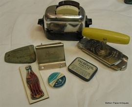 The toaster is a miniature, as are the other kitchsy items