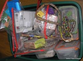 One whole bin of Clay for making beads or whatever, tools, clay , you want it  , it is in there. 