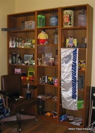 Many interesting things in these three bookcases