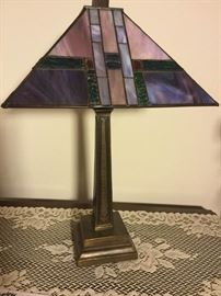 Mission Style Stained Glass Lamp