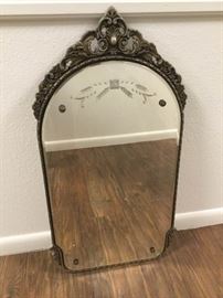 Stunning Antique Mirror with Beveled Edge