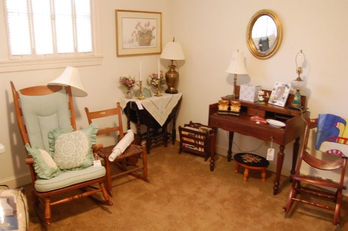 Upstairs bedroom- vintage furniture