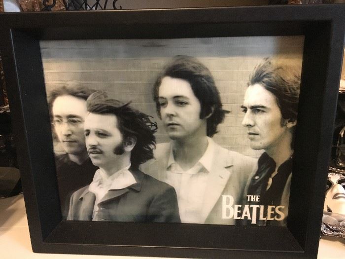 Framed 3D Lenticular Picture of The Beatles 8x10