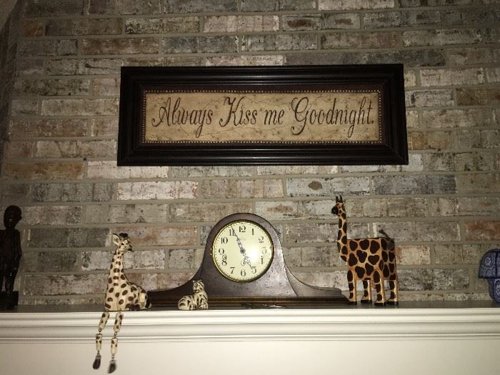 Always Kiss Me Goodnight ;) Mantle Clock and More