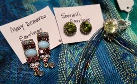 Mary Demarco & Sorrelli Earrings and Sterling Peridot Ring