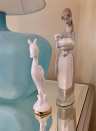 Lladro Figurine - Lady w/Lamb