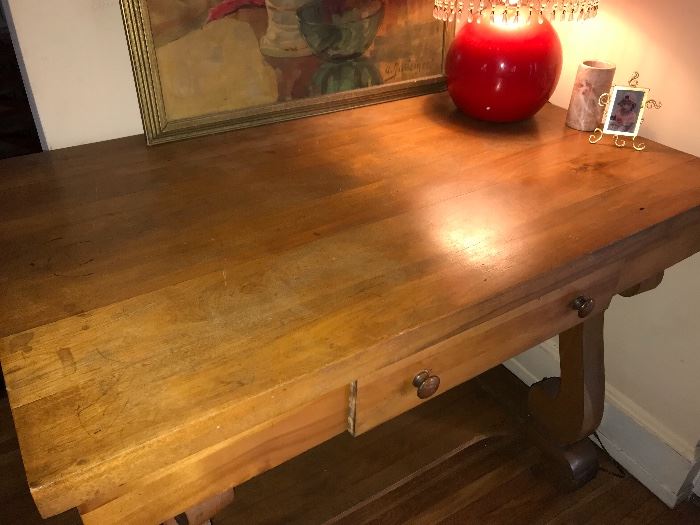 Antique Library Table 