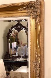 Ornate, gold gilt mirror