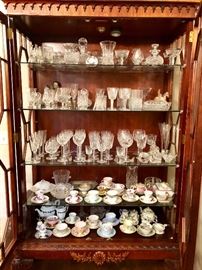 Giant collection of Waterford crystal and the tea cups are amazing!