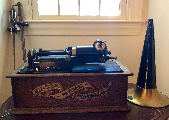 Antique Edison Home Phonograph, Model H, 4-minute
