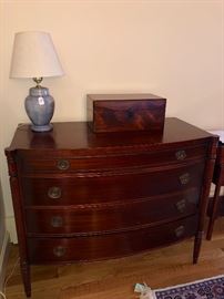 Hepplewhite style mahogany bureau