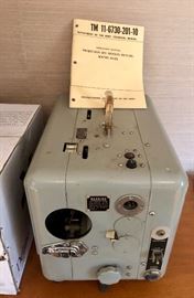 Old Projection Set, Movie Camera with sound from the Dept. of the Army