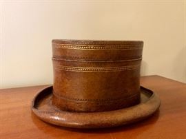 Leather storage hat